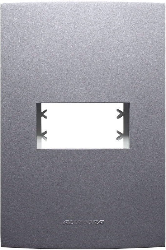 Placa 4 x 2 + 1Módulo Com Suporte InovaPro Grafite - Alumbra