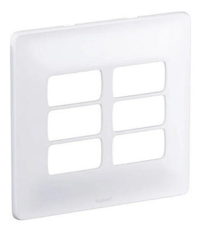 Conjunto de Placa Branco 4x4 3+3 Postos Separados Pial Zeffia