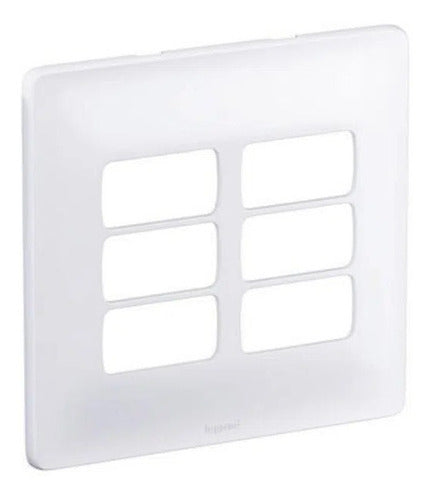 Conjunto de Placa Branco 4x4 3+3 Postos Separados Pial Zeffia