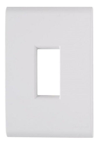 Placa 4 x 2 + Suporte Com 1 Posto Vertical Branco - Tramontina Liz