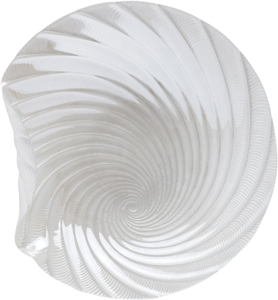 Centro de Mesa de Vidro Concha Perolada Lyor Pérola 33cm