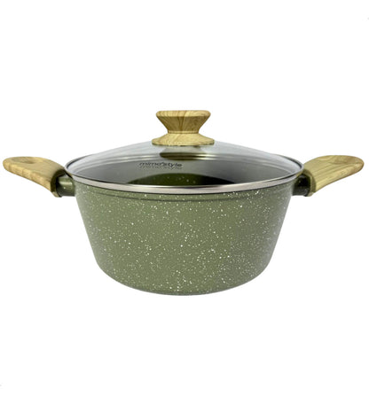 Jogo de Panelas 10 Peças Indução Cerâmica Verde Style Cook