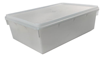 Kit com 3 Caixas Retangulares 3,5L Transparente Plasvale