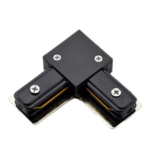 Conector Modelo L, Para Trilhos De Sobrepor, Preto Luminatti