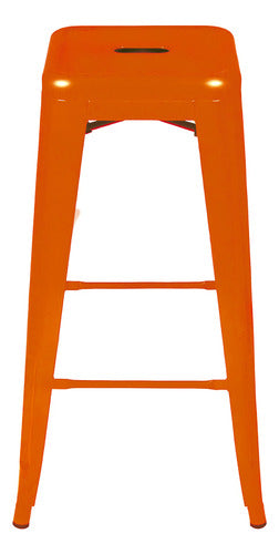 Banqueta Industrial Large Laranja 009442 Mor
