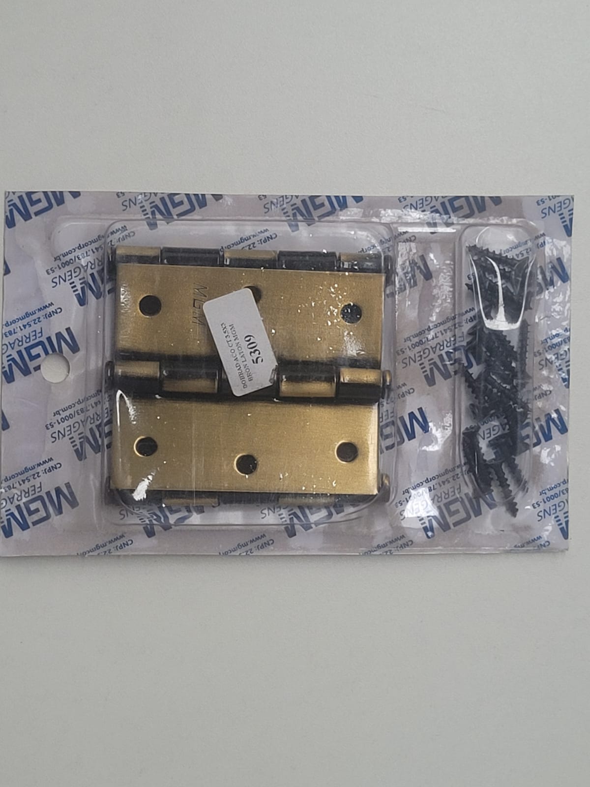 Dobradiça de Aço CT 3,5X3 Bronze Latonado MGM