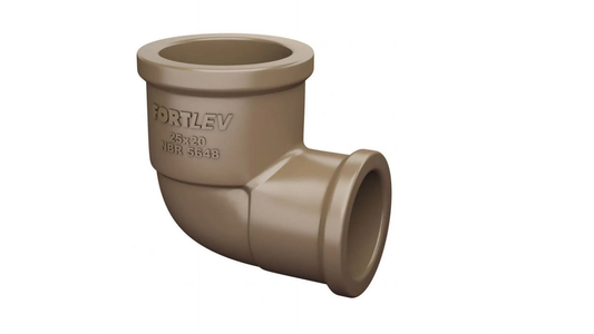Kit 6 Joelho 90° de Redução Soldável 25 x 20mm - Fortlev