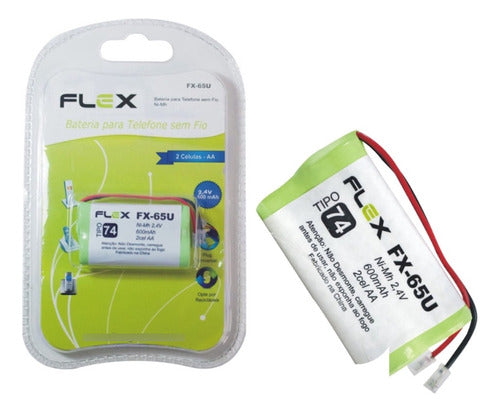 Bateria para Telefone Sem Fio Flex FX-65U Gold
