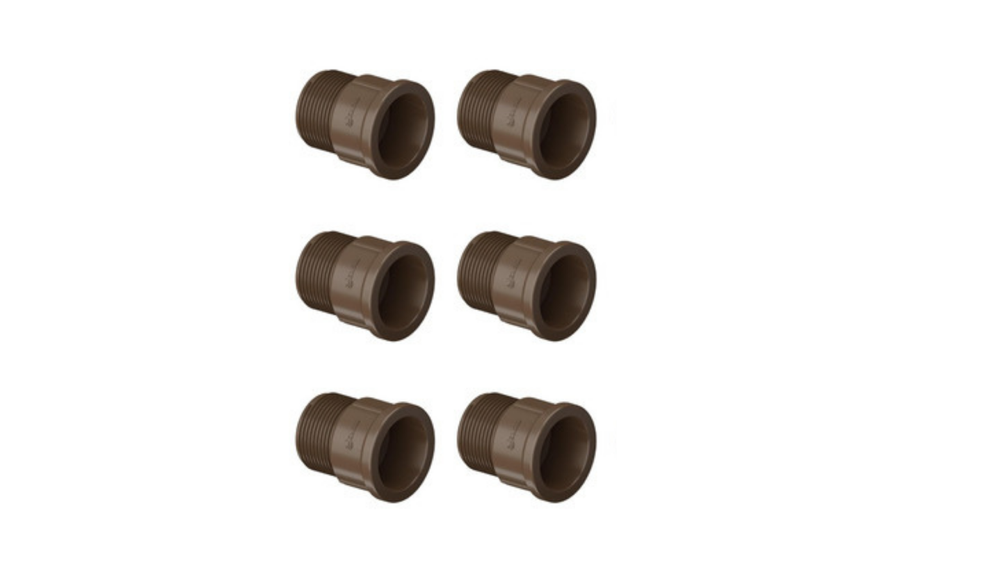 Kit C/6 Adaptadores Soldável Curto Bolsa e Rosca 32mm x 1" - Tigre