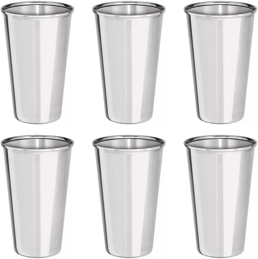 Jogo de 6 Copos Inox 250ml Yangzi Alumínio Resistente