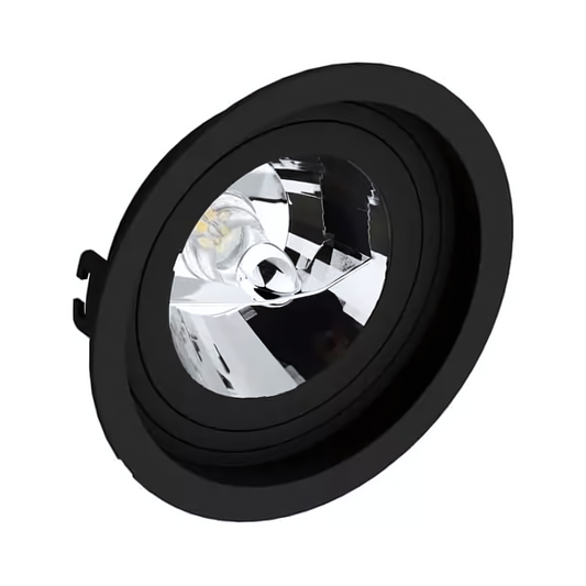 Spot Embutir Redondo Ar111 Recuado Preto Save Energy