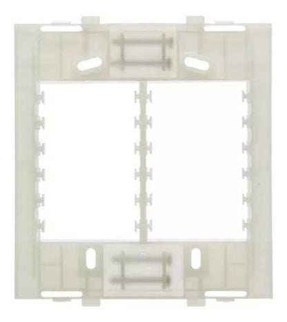 Conjunto Placa 4 x 4 6P Horizontais Branco + Suporte - Margirius Sleek