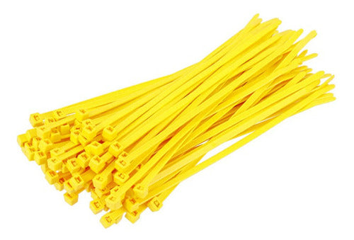 Abraçadeira de Nylon Amarela 2.5mm X 100mm Bestfer 20 Peças