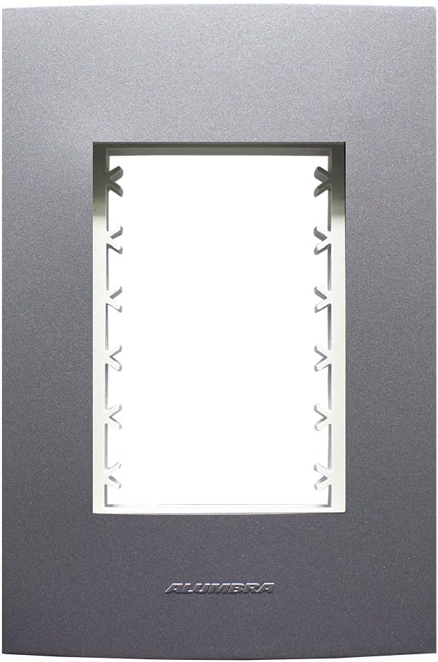 Placa 4 x 2 3Módulos Com Suporte InovaPro Grafite - Alumbra