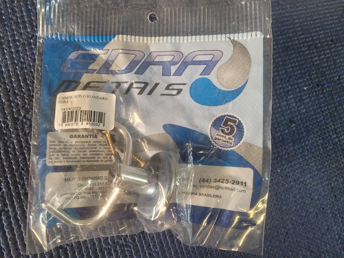 Cabide Duplo Avulso A004 Edra/Impacto Cromado