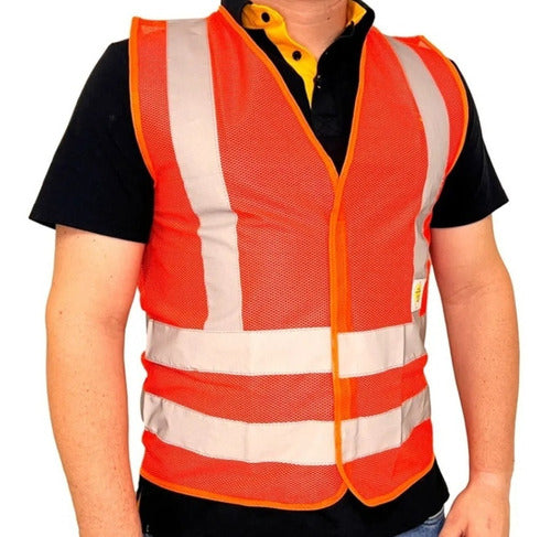 Colete Refletivo Telado Super Safety Sem Bolsos Laranja