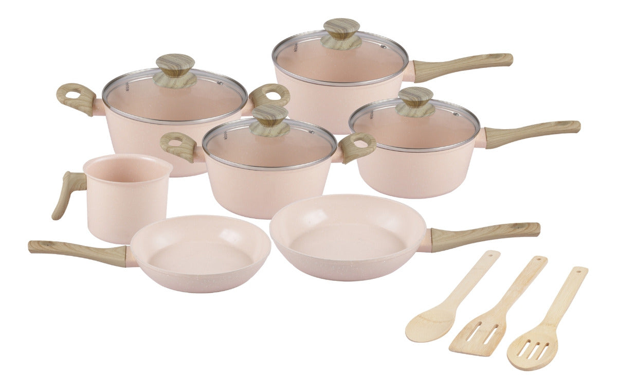 Jogo de Panelas 10 Peças Indução Cerâmica Quartz Style Cook