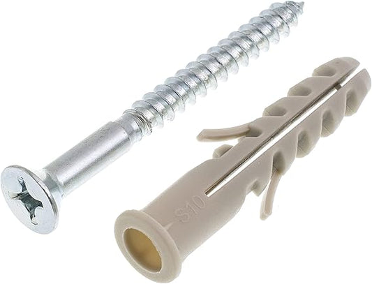 Bemfixa 3245 Parafuso Fenda Phillips Cabeça Chata com Bucha Anel, 10 mm, 5 unidades