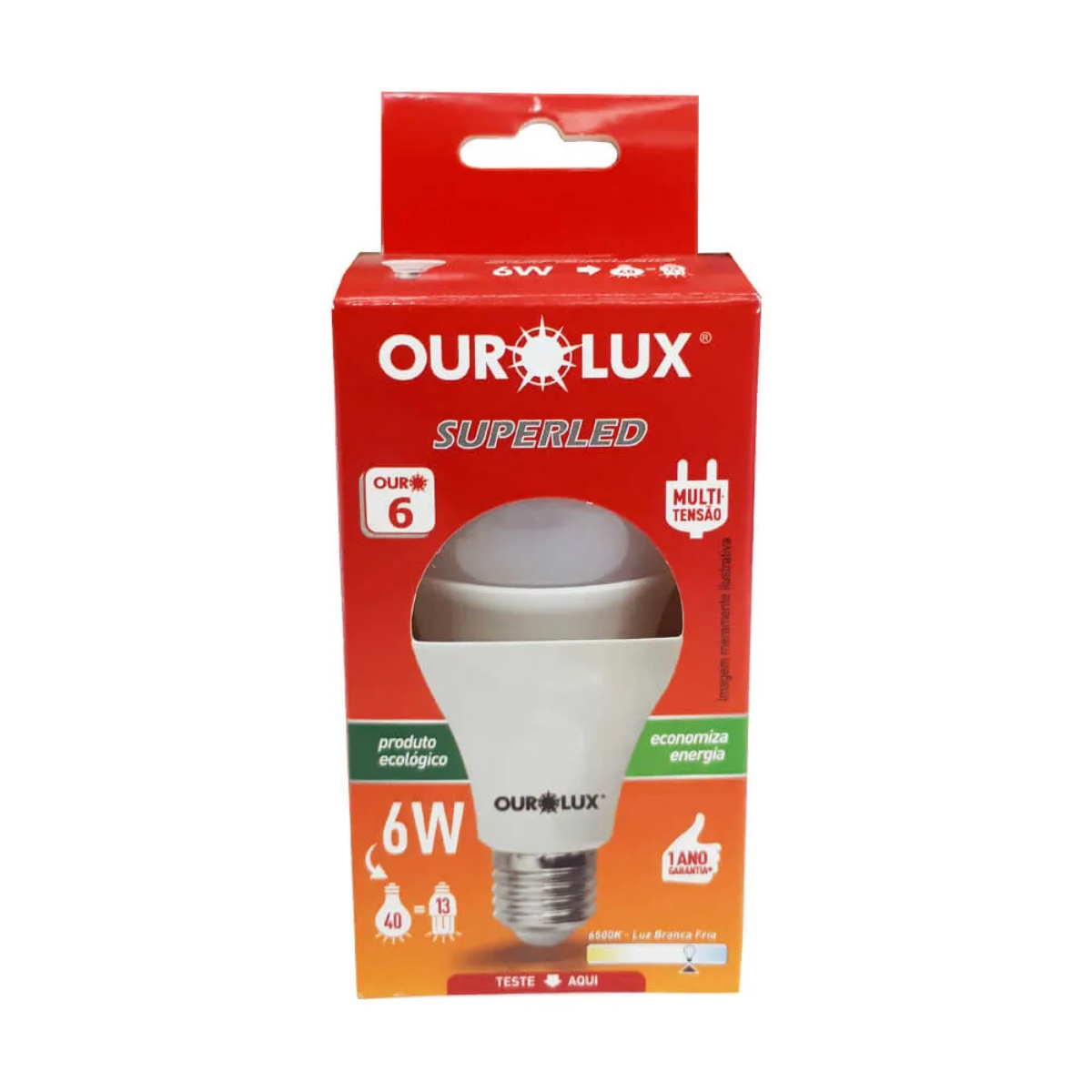 LAMP SUPERLED 6W BIV 6500K CX OUROLUX