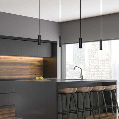 Pendente Tubo 2 Aluminio 20cm E27 Preto/Cobre Click Injet