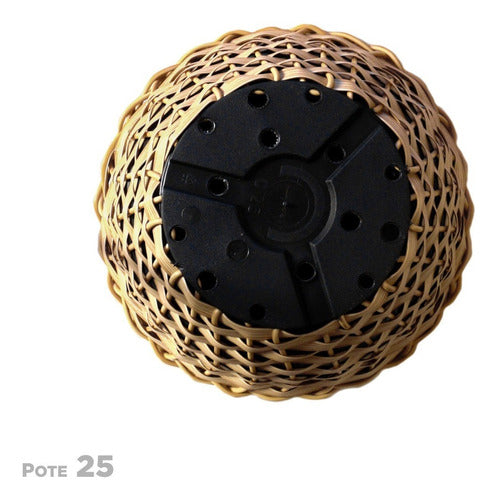 Vaso Cuia Cachepot S/ Borda Fibra Sintética Pote 25 Para Plantas - Arte Paiol
