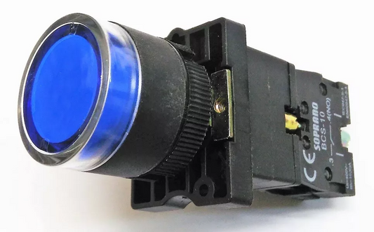 Botão Comando Impulso Iluminado Azul Soprano 220vca