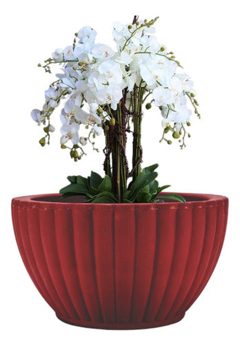 Vaso de Planta Bacia Grega P Vermelho 29-8 Arte Paiol
