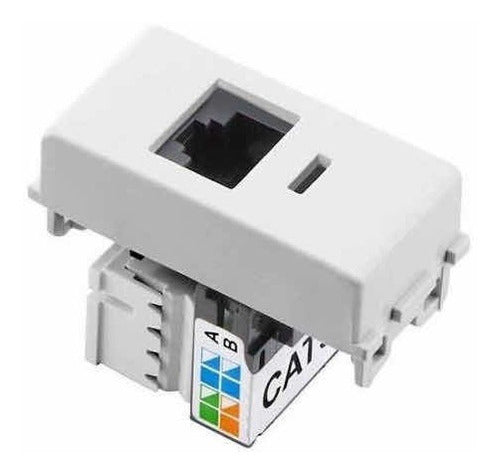 Módulo Tomada RJ45 (CAT 6) C/ Compressor Metálico Branco - Tramontina Liz