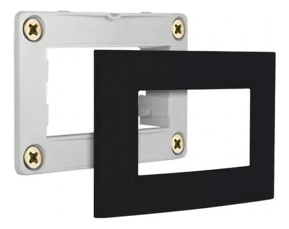 Conjunto Placa Com Suporte Para Móvel Clean Ebony Margirius