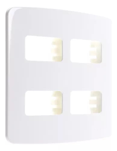 Conjunto Placa 4x4 4 Postos Horizotal Margirius Linha B3