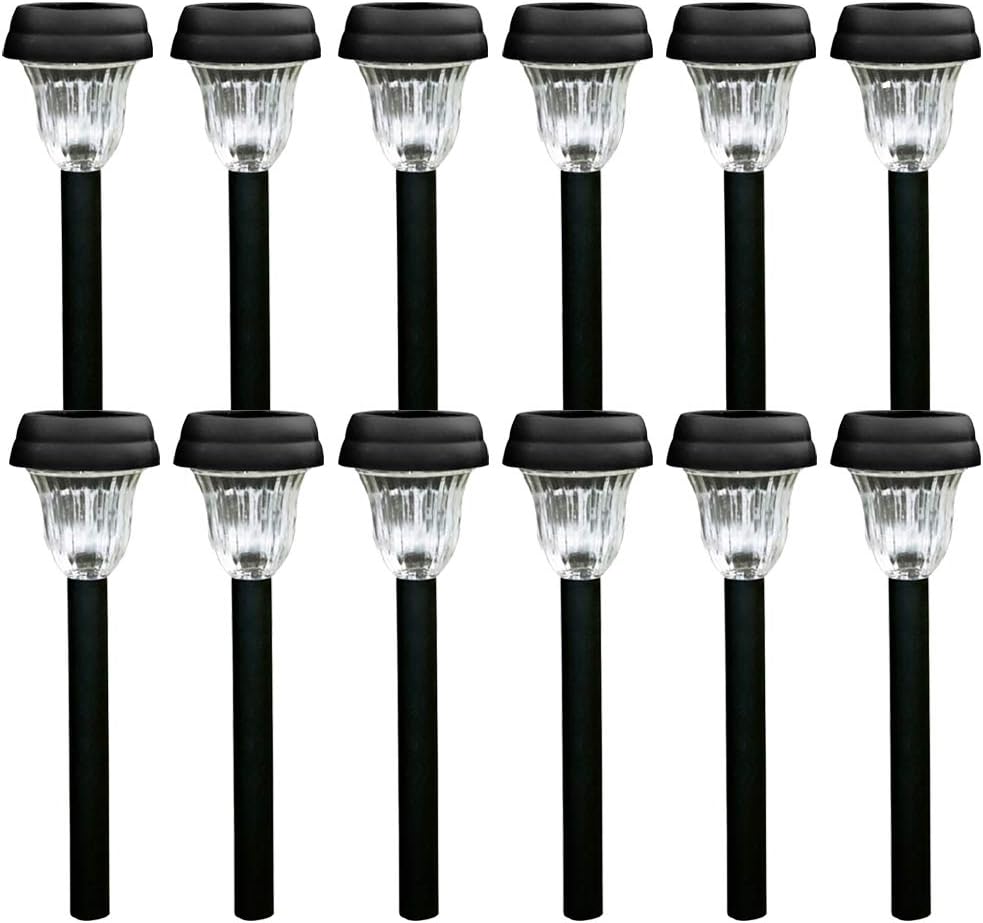 Kit 12 Espetos Balizador Solar ABS Luz Branca Ecoforce 6500k