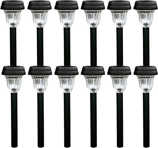 Kit 12 Espetos Balizador Solar ABS Luz Branca Ecoforce 6500k