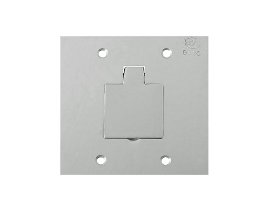 Placa Inox 4x4 P/Piso Unha Quadrada - Olivo