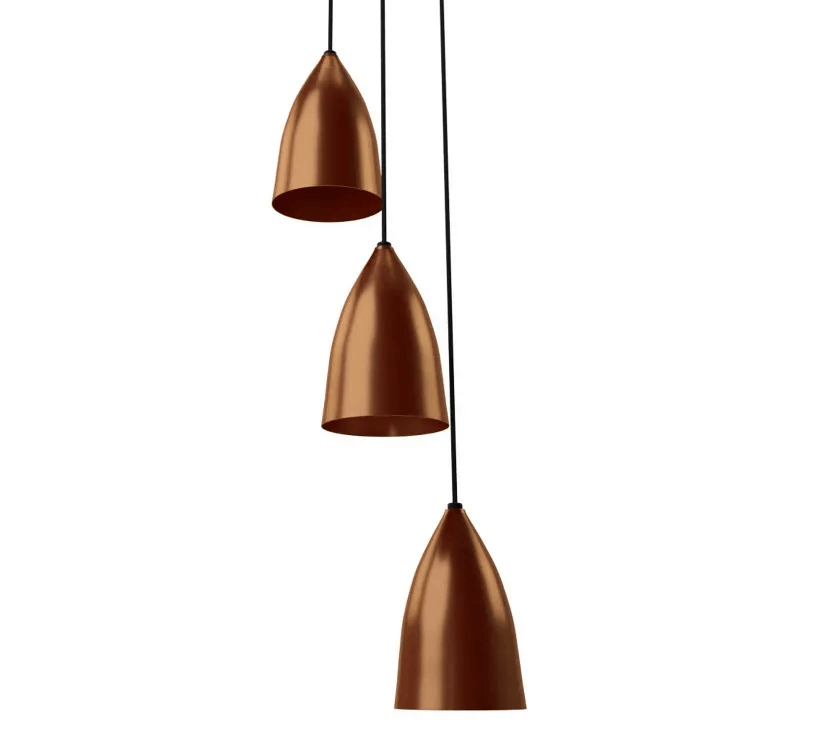 PEND UNA15 3XE27 BRONZE OR 168 ORLUCE - Federalle Express