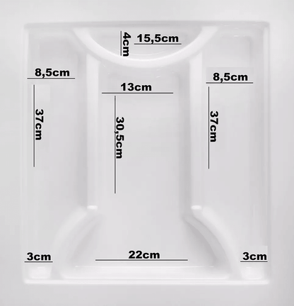 Divisor de Talheres 2G 540X480mm - Branco Cango - Federalle Express