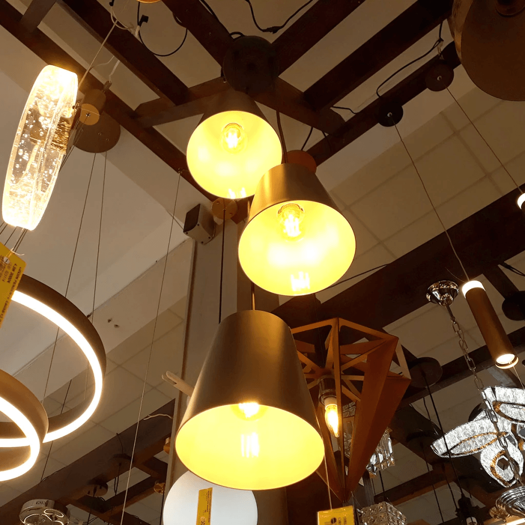 PEND UNA15 3XE27 BRONZE OR 168 ORLUCE - Federalle Express