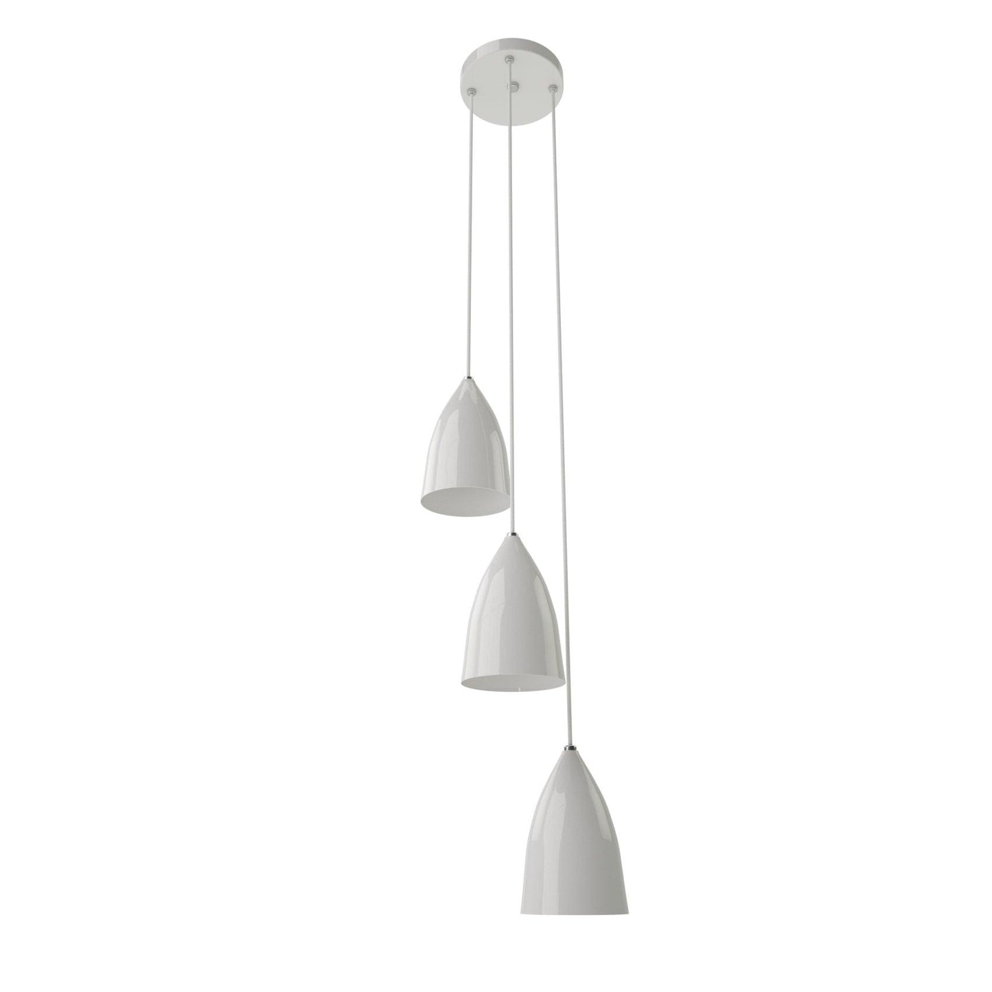 Pendente Para Sala Branco 3 Lâmpadas Luce OR051 Orluce - Federalle Express