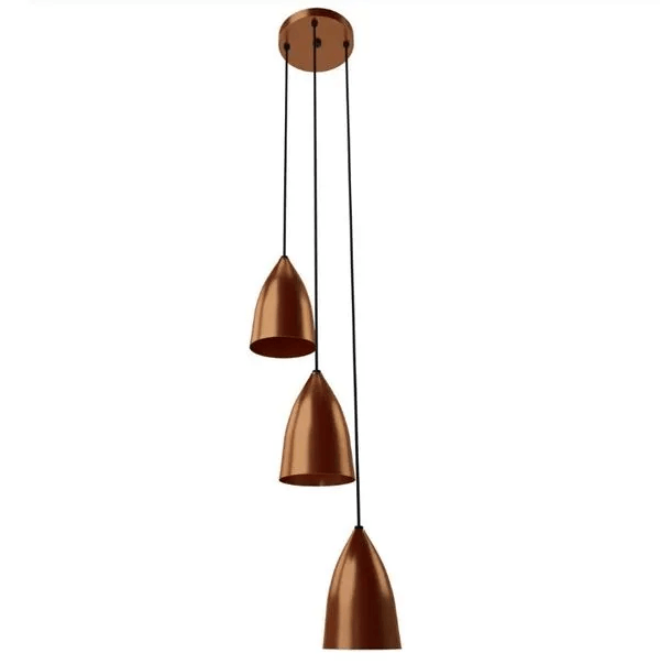 PEND UNA15 3XE27 BRONZE OR 168 ORLUCE - Federalle Express