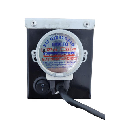 Kit Churrasqueira Giratório Preta Eletrica MetalRio 127v - Federalle Express