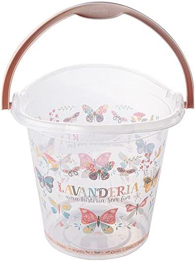 Balde Lavanderia 8 L Plasútil Decorado com Alça - Federalle Express