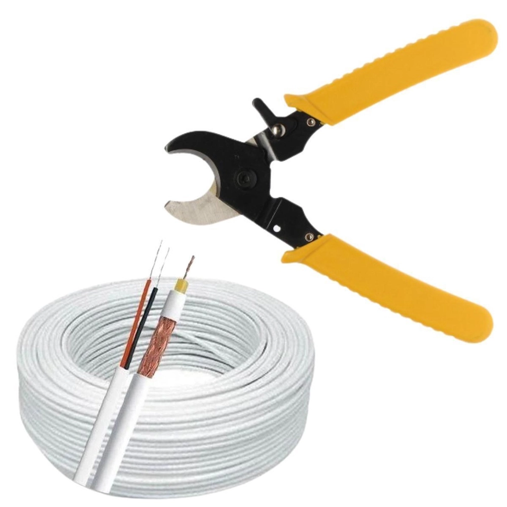 Alicate Corte Cabo Coaxial Descascador Western W-326 Amarelo