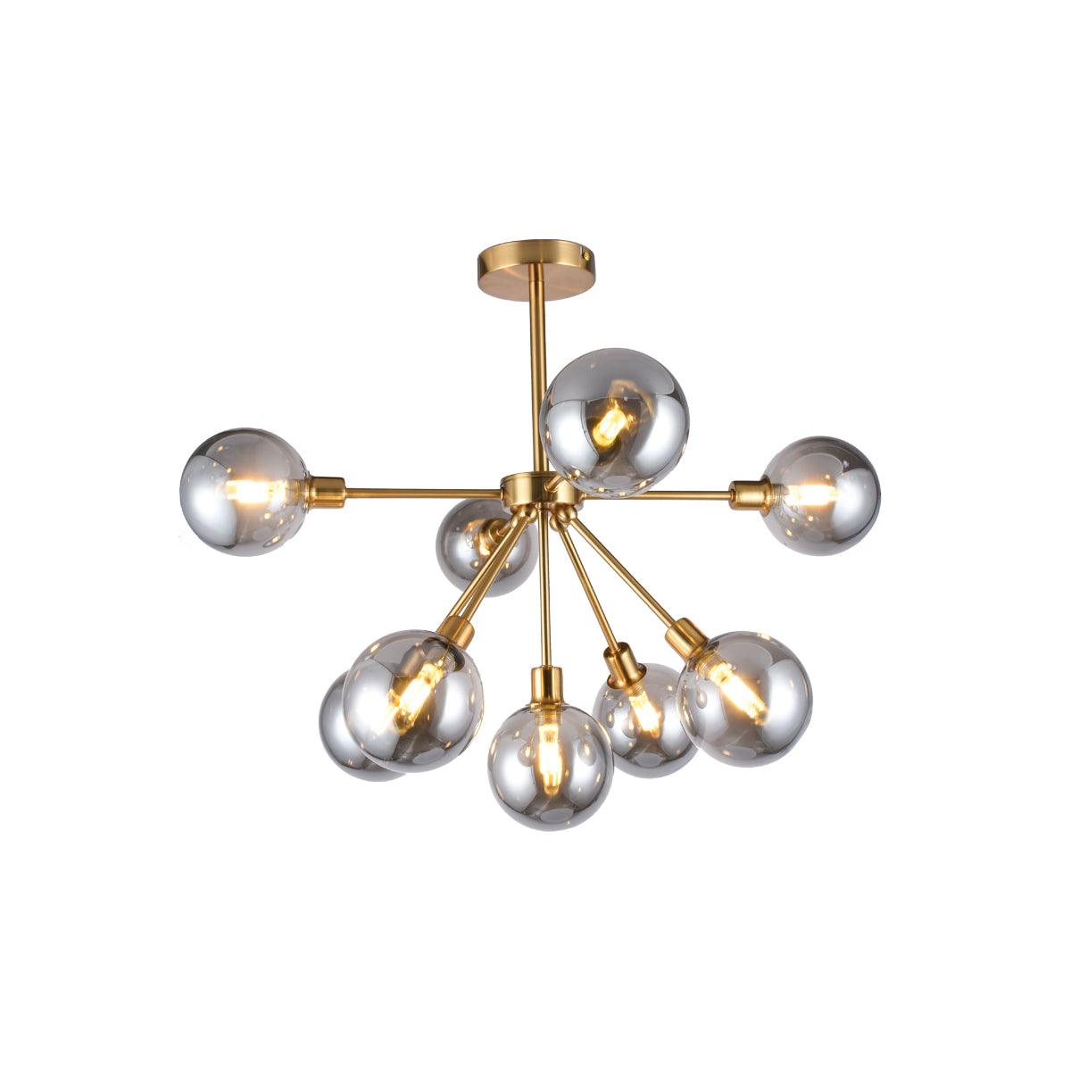 Pendente Astro 9XG9 Fume Dourado OR1185 Orluce Luxo - Federalle Express